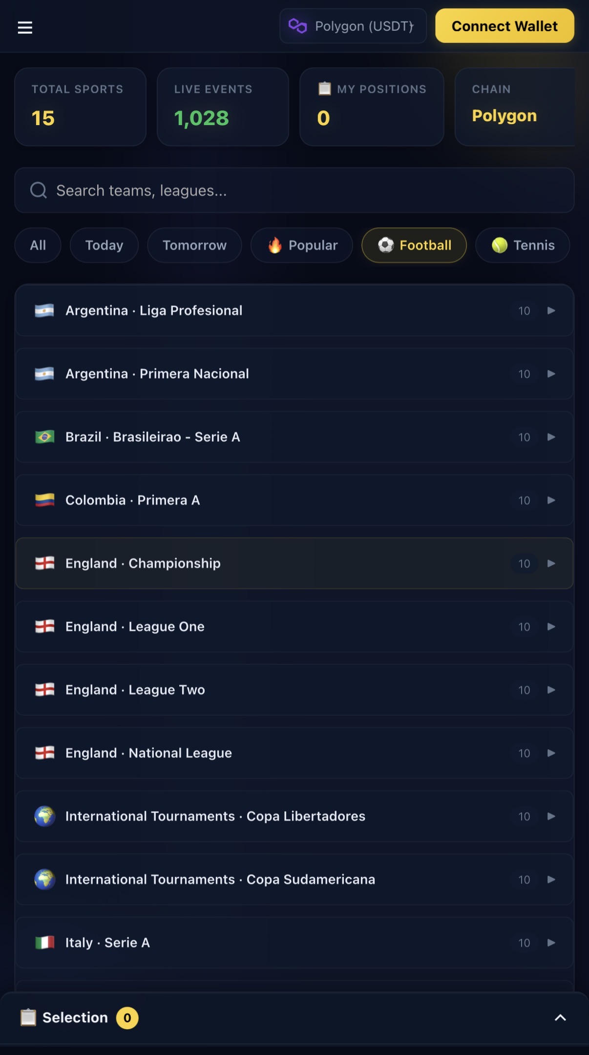 Betting Platform — Crypto Sports Betting